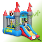    "Pentagon-shaped Castle Bouncer With Slide"